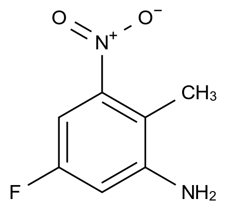  5-Fluoro-2-methyl-3-nitroaniline CAS 168770-44-3 结构式 Chemical Structure