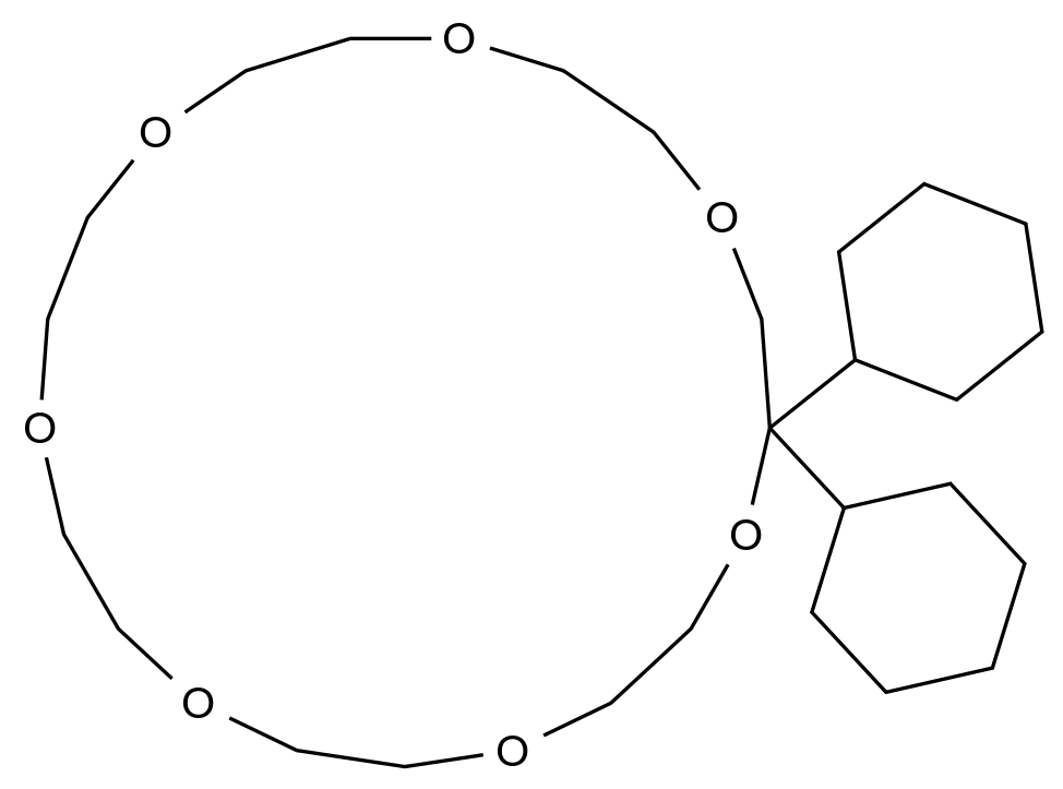  Docosahydrodibenzo[b,k][1,4,7,10,13,16,19]heptaoxacyclohenicosine CAS 17455-21-9 结构式 Chemical Structure