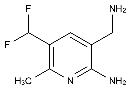  3-(Aminomethyl)-5-(difluoromethyl)-6-methylpyridin-2-amine CAS 1804686-44-9 结构式 Chemical Structure