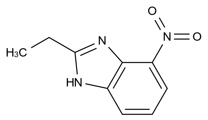 1H-Benzimidazole,2-ethyl-4-nitro-(9CI)标准品结构式