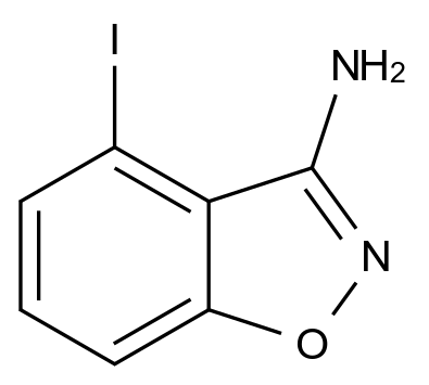 4-Iodo-1,2-benzoxazol-3-amine标准品结构式