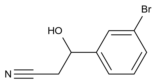  3-(3-Bromophenyl)-3-hydroxypropanenitrile CAS 1075178-25-4 结构式 Chemical Structure