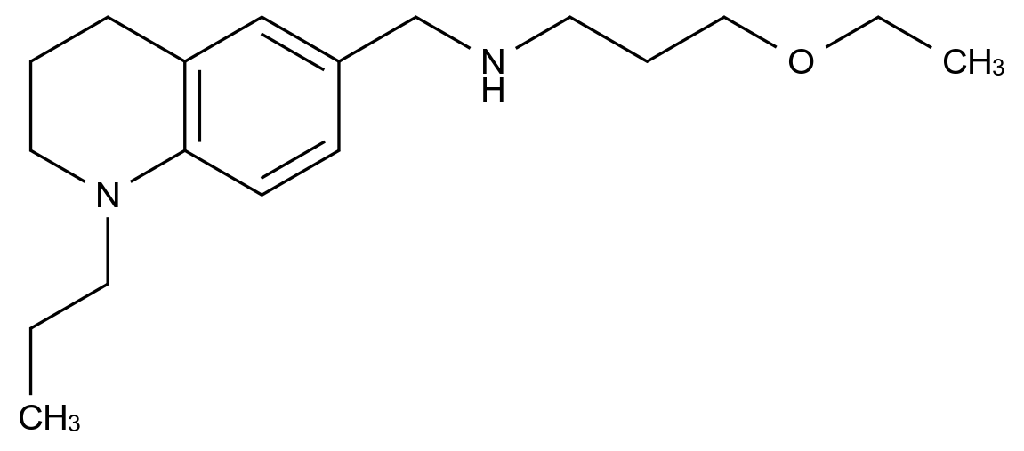  3-Ethoxy-N-((1-propyl-1,2,3,4-tetrahydroquinolin-6-yl)methyl)propan-1-amine CAS 1119451-45-4 结构式 Chemical Structure