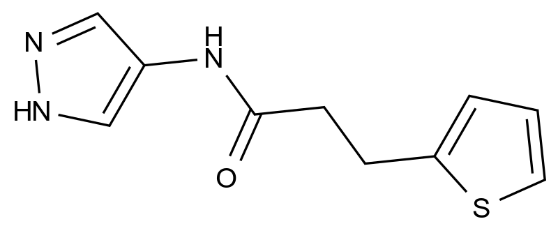  n-(1h-Pyrazol-4-yl)-3-(thiophen-2-yl)propanamide CAS 1154949-18-4 结构式 Chemical Structure