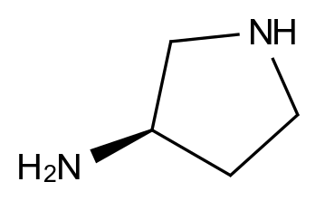 (<I>R</I>)-(+)-3-氨基吡咯烷 (<I>R</I>)-(+)-3-aminopyrrolidine CAS 116183-82-5 结构式 Chemical Structure