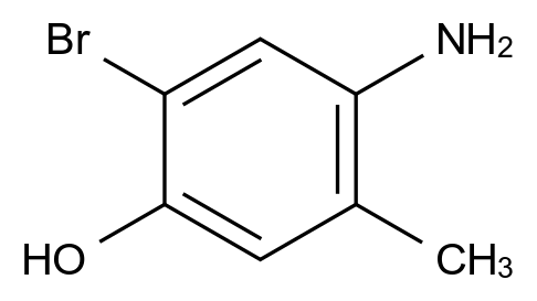  4-Amino-2-bromo-5-methylphenol CAS 1195190-04-5 结构式 Chemical Structure