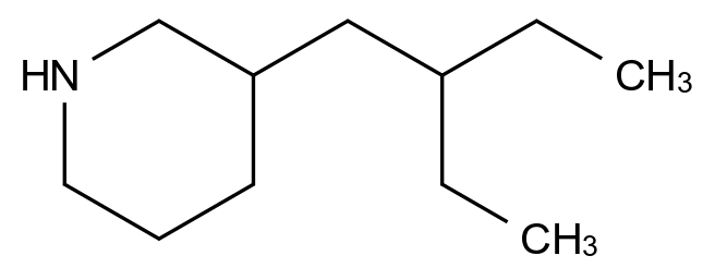  3-(2-Ethylbutyl)piperidine CAS 1220030-21-6 结构式 Chemical Structure