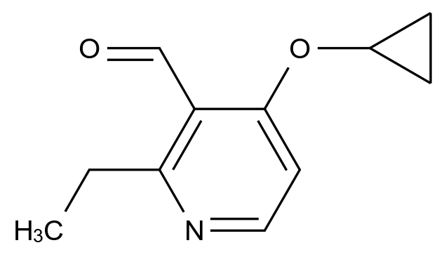  4-Cyclopropoxy-2-ethylnicotinaldehyde CAS 1243346-00-0 结构式 Chemical Structure