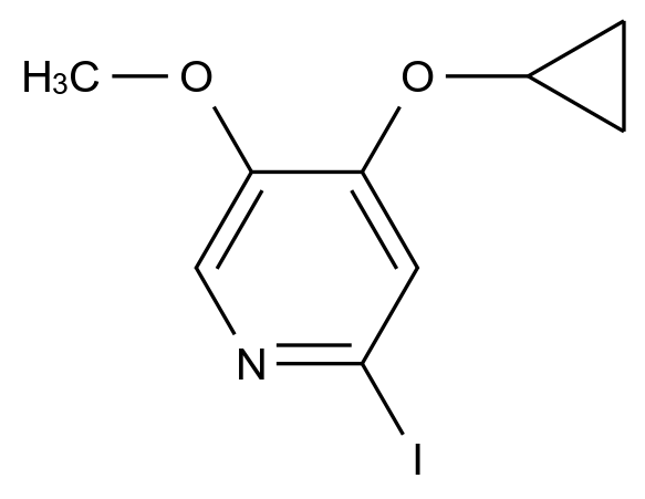  4-Cyclopropoxy-2-iodo-5-methoxypyridine CAS 1243357-14-3 结构式 Chemical Structure