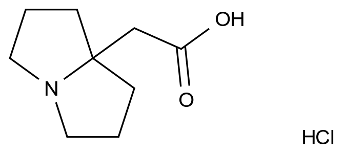 [124655-63-6]Tetrahydro-1H-pyrrolizine-7a(5H)-acetic acid hydrochloride