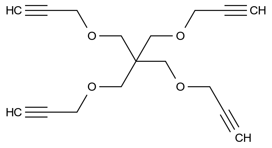  Tetrakis(2-propynyloxymethyl)methane CAS 127751-08-0 结构式 Chemical Structure
