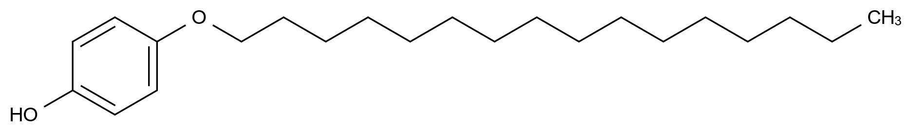  p-Hexadecyloxyphenol CAS 13037-88-2 结构式 Chemical Structure