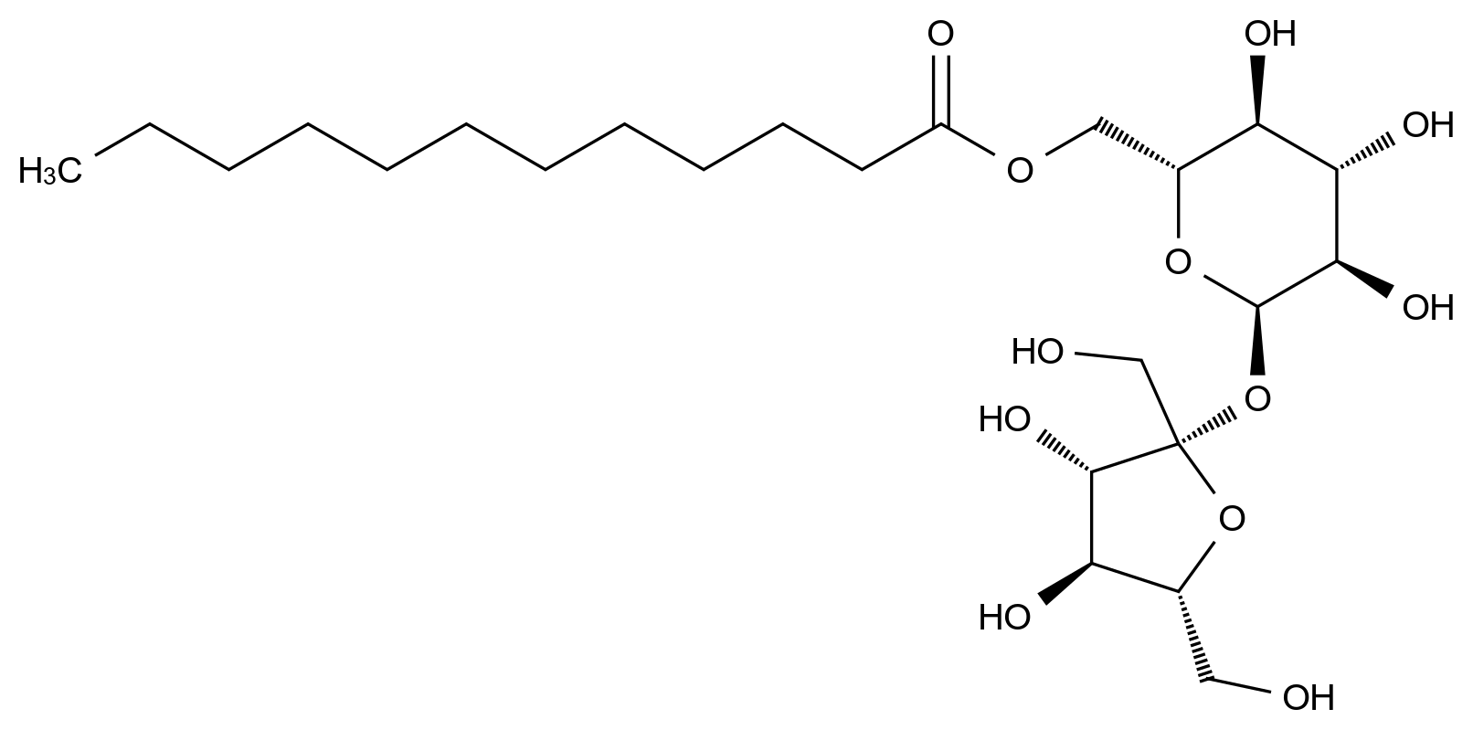 Sucrose Monolaurate CAS 13039-40-2 chemical structure