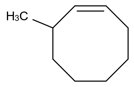  3-Methylcyclooctene CAS 13152-05-1 结构式 Chemical Structure