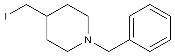  1-Benzyl-4-(iodomethyl)piperidine CAS 1335224-24-2 结构式 Chemical Structure