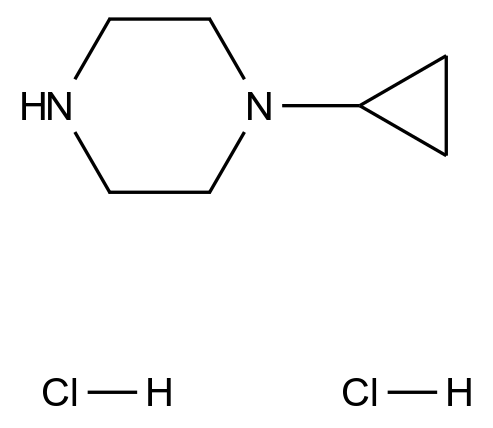 1-Cyclopropyl-piperazine dihydrochloride 1-Cyclopropyl-piperazine dihydrochloride CAS 139256-79-4 结构式 Chemical Structure