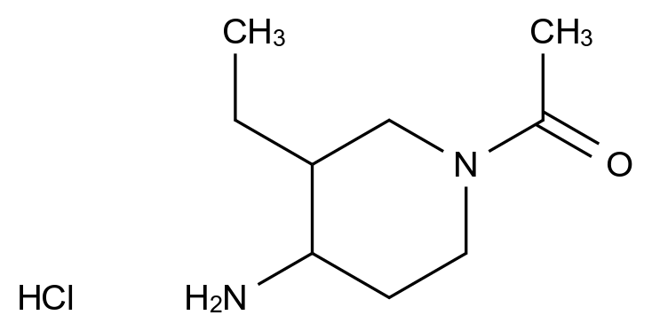  1-(4-Amino-3-ethylpiperidin-1-yl)ethan-1-one hydrochloride CAS 1423028-17-4 结构式 Chemical Structure