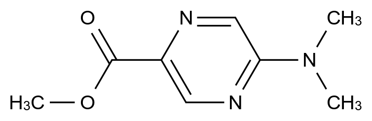  Methyl 5-(dimethylamino)pyrazine-2-carboxylate CAS 1426088-77-8 结构式 Chemical Structure