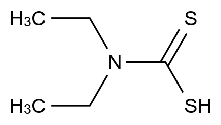  N,N-Diethyldithiocarbamic AcidDISCONTINUED, offer D444270 CAS 147-84-2 结构式 Chemical Structure