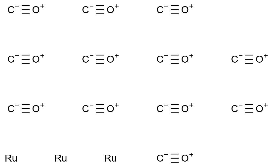 十二羰基三钌 Ruthenium dodecacarbonyl CAS 15243-33-1 结构式 Chemical Structure