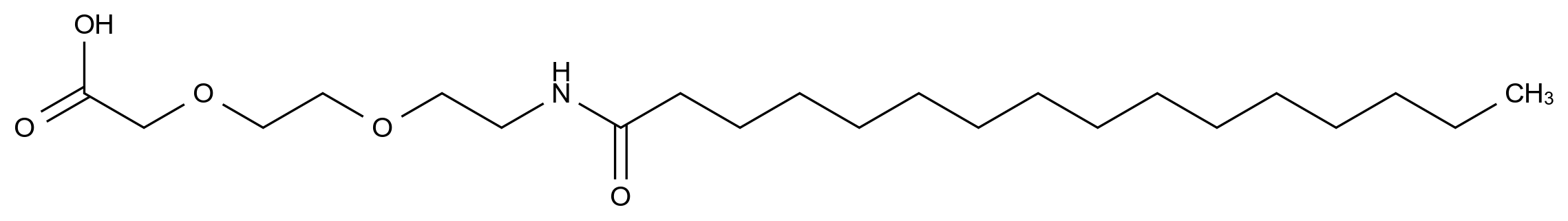  PAlmitoyl-8-amino-3,6-dioxaoctanoic acid CAS 1570043-00-3 结构式 Chemical Structure