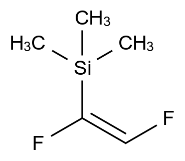  (Z)-(1,2-difluorovinyl)trimethylsilane CAS 17757-16-3 结构式 Chemical Structure