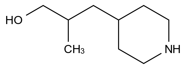 2-Methyl-3-(piperidin-4-yl)propan-1-ol CAS 1782482-36-3 chemical structure