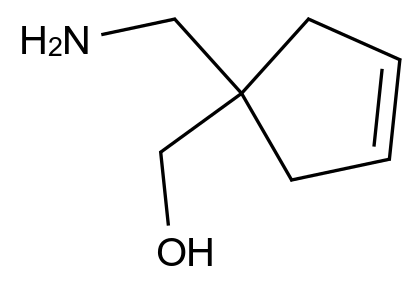  [1-(aminomethyl)cyclopent-3-en-1-yl]methanol CAS 180205-36-1 结构式 Chemical Structure
