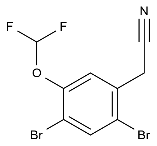  2,4-Dibromo-5-(difluoromethoxy)phenylacetonitrile CAS 1804936-48-8 结构式 Chemical Structure