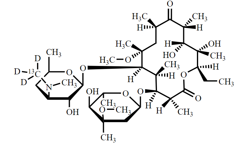 CAS No.:81103-11-9(unlabelled),Clarithromycin-13C-d3