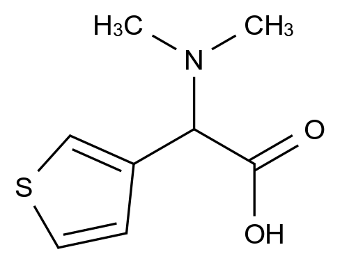 2-(Dimethylamino)-2-(thiophen-3-yl)acetic acid 结构式