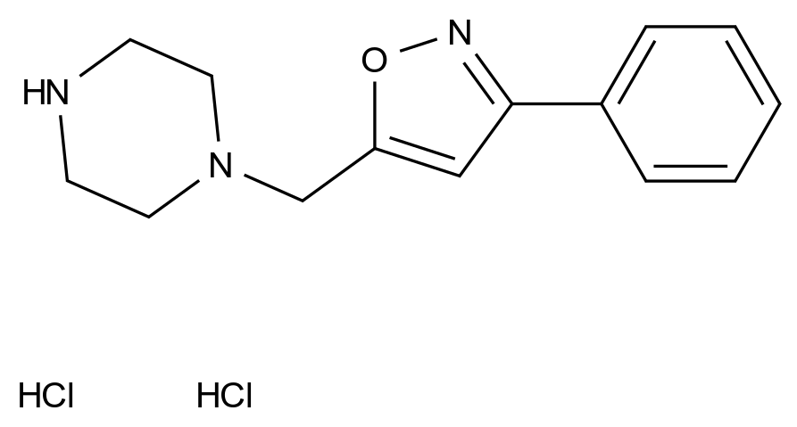 1-[(3-phenyl-1,2-oxazol-5-yl)methyl]piperazine dihydrochloride 结构式