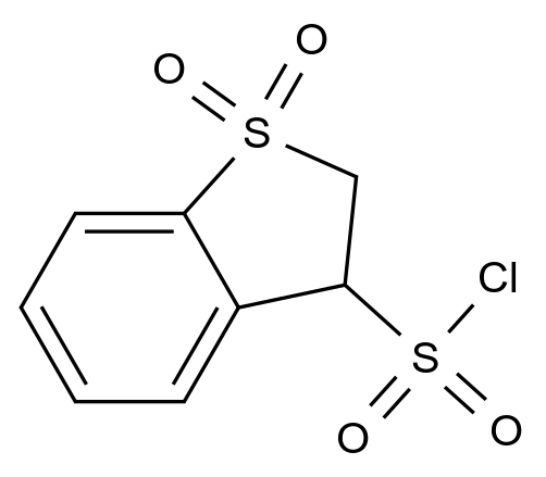 CAS No.:1154979-84-6,1,1-Dioxo-2,3-dihydro-1lambda6-benzothiophene-3-sulfonyl chloride