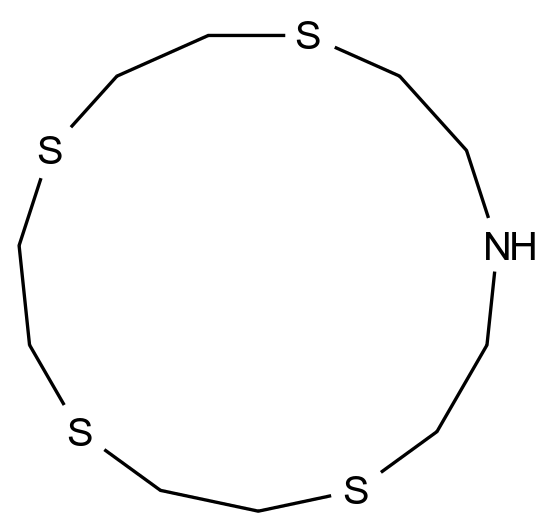  1,4,7,10-Tetrathia-13-azacyclopentadecane CAS 116319-25-6 结构式 Chemical Structure