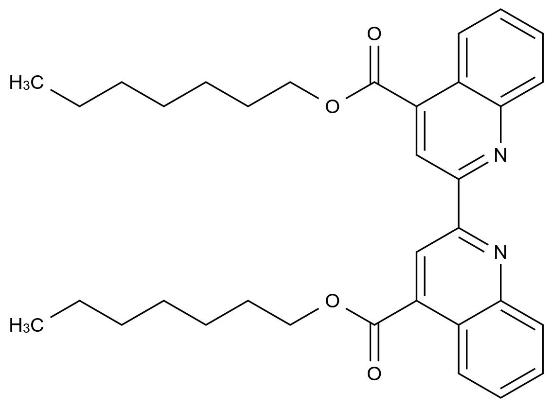  Diheptyl [2,2'-biquinoline]-4,4'-dicarboxylate CAS 1183-31-9 结构式 Chemical Structure