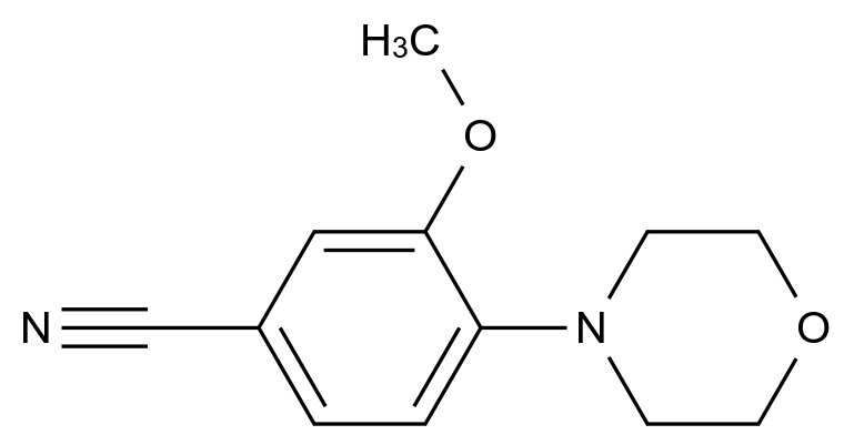 3-甲氧基-4-(吗啉-4-基)苯甲腈 3-Methoxy-4-(morpholin-4-yl)benzonitrile CAS 1207541-00-1 结构式 Chemical Structure