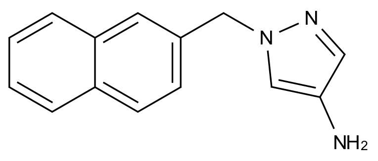  1-(Naphthalen-2-ylmethyl)-1H-pyrazol-4-amine CAS 1240567-95-6 结构式 Chemical Structure