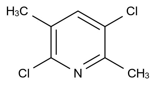  2,5-Dichloro-3,6-dimethylpyridine CAS 125014-98-4 结构式 Chemical Structure