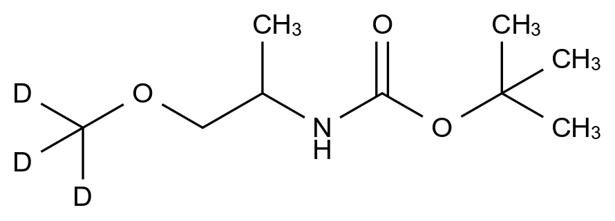  N-tert-Butyloxycarbonyl DL-Alaninol Methyl Ether-d3 CAS 1346600-07-4 结构式 Chemical Structure