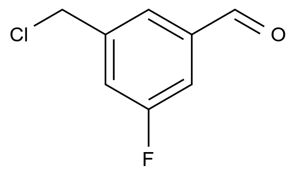  3-Fluoro-5-(chloromethyl)benzaldehyde CAS 1378801-94-5 结构式 Chemical Structure