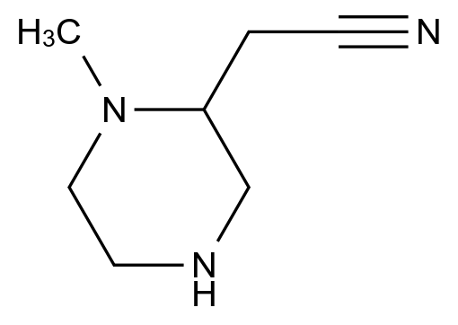 2-(1-Methylpiperazin-2-yl)acetonitrile CAS 141944-75-4 chemical structure