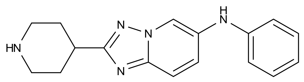  N-Phenyl-2-(piperidin-4-yl)-[1,2,4]triazolo[1,5-a]pyridin-6-amine CAS 1422063-69-1 结构式 Chemical Structure