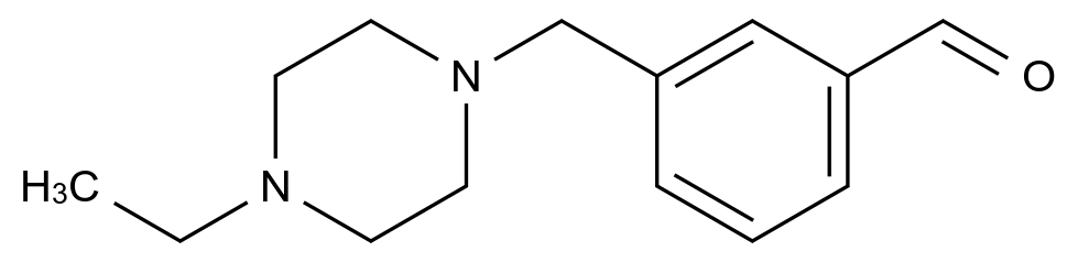  3-((4-Ethylpiperazin-1-yl)methyl)benzaldehyde CAS 1443345-80-9 结构式 Chemical Structure