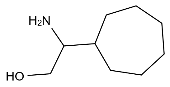  2-Amino-2-cycloheptylethan-1-ol CAS 1448418-48-1 结构式 Chemical Structure