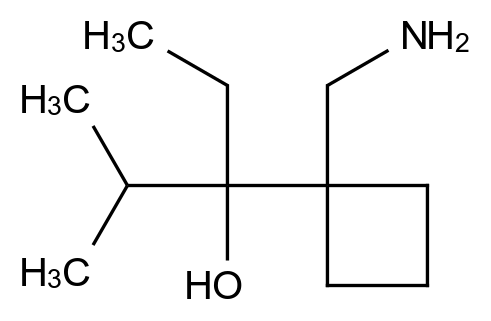  3-(1-(Aminomethyl)cyclobutyl)-2-methylpentan-3-ol CAS 1528070-65-6 结构式 Chemical Structure