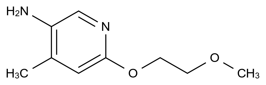  6-(2-Methoxyethoxy)-4-methylpyridin-3-amine CAS 1544844-77-0 结构式 Chemical Structure
