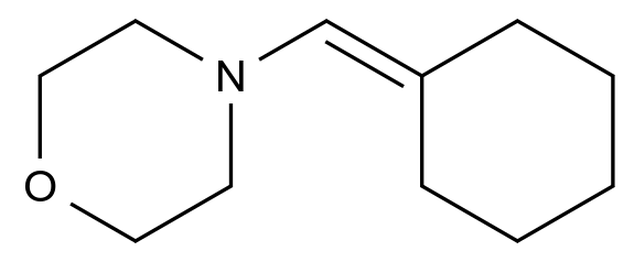 4-(亚环己基甲基)吗啉 4-(Cyclohexylidenemethyl)morpholine CAS 16963-29-4 结构式 Chemical Structure