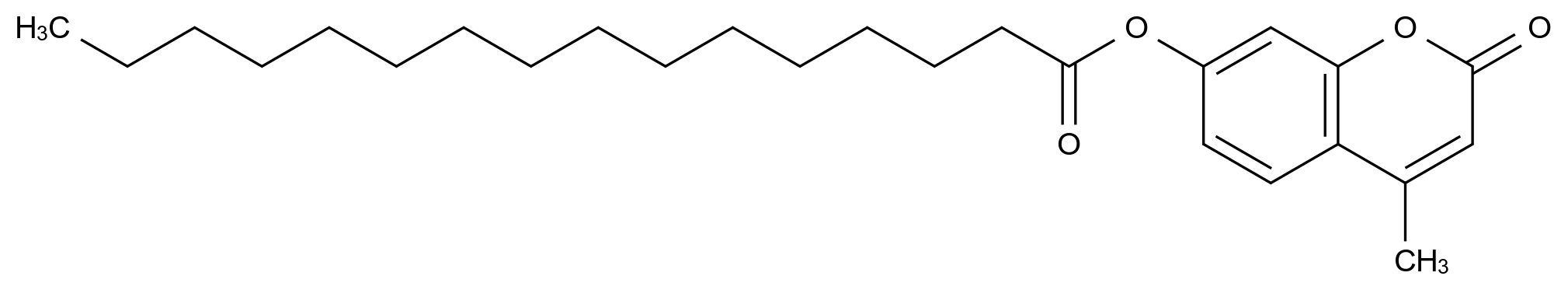  4-Methylumbelliferyl Palmitate CAS 17695-48-6 结构式 Chemical Structure