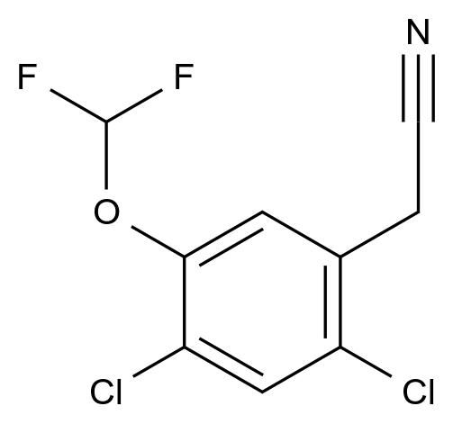 2,4-Dichloro-5-(difluoromethoxy)phenylacetonitrile CAS 1806352-84-0 chemical structure