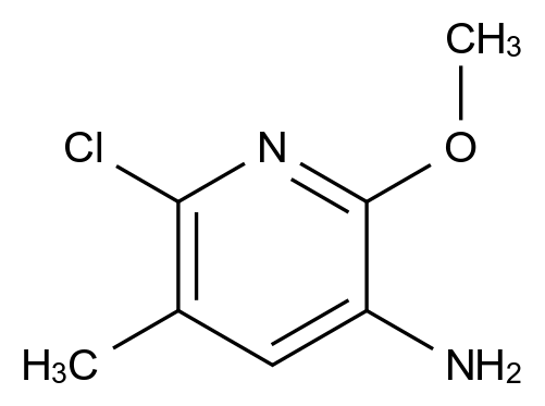  6-Chloro-2-methoxy-5-methylpyridin-3-amine CAS 1936261-26-5 结构式 Chemical Structure